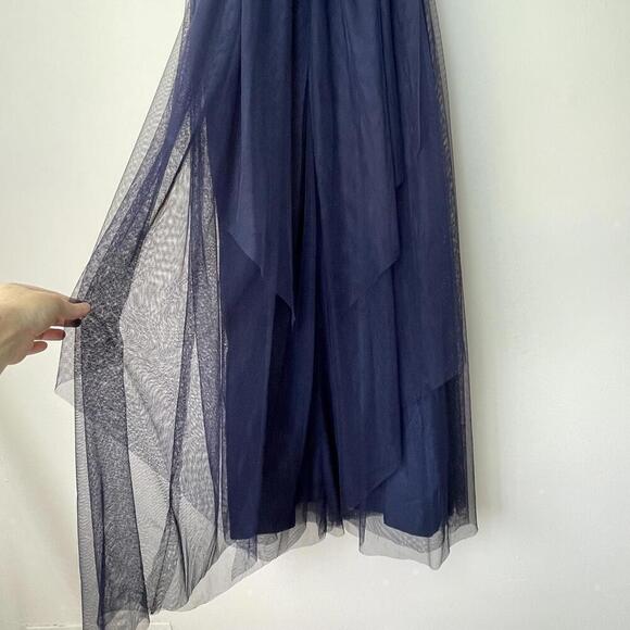 Vera Wang Maids Strapless Gown long in Blue size 2 - Picture 4 of 9